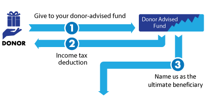 Gift of Donor-Advised Fund Diagram